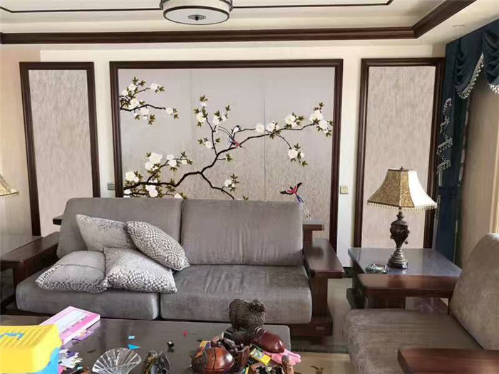 【墙纸墙布】全绣硬包背景